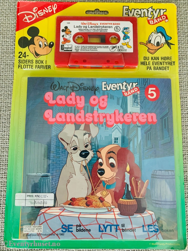 05 Disney Eventyrbånd. Lady Og Landstrykeren. Komplett I Eske. Eventyrbånd