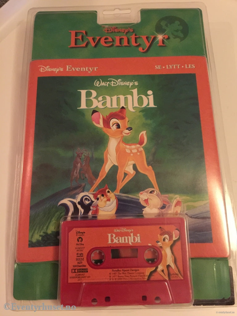 _117 Disney Eventyrbånd. Bambi. Komplett I Eske. Eventyrbånd
