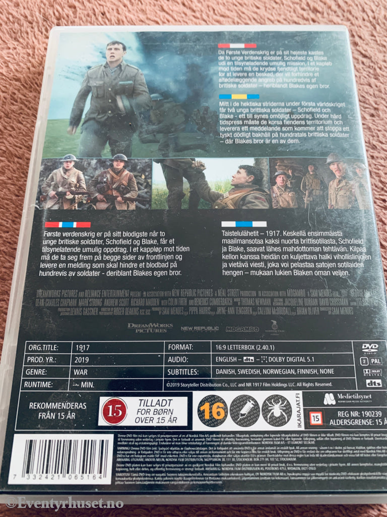 1917 (2019). DVD.