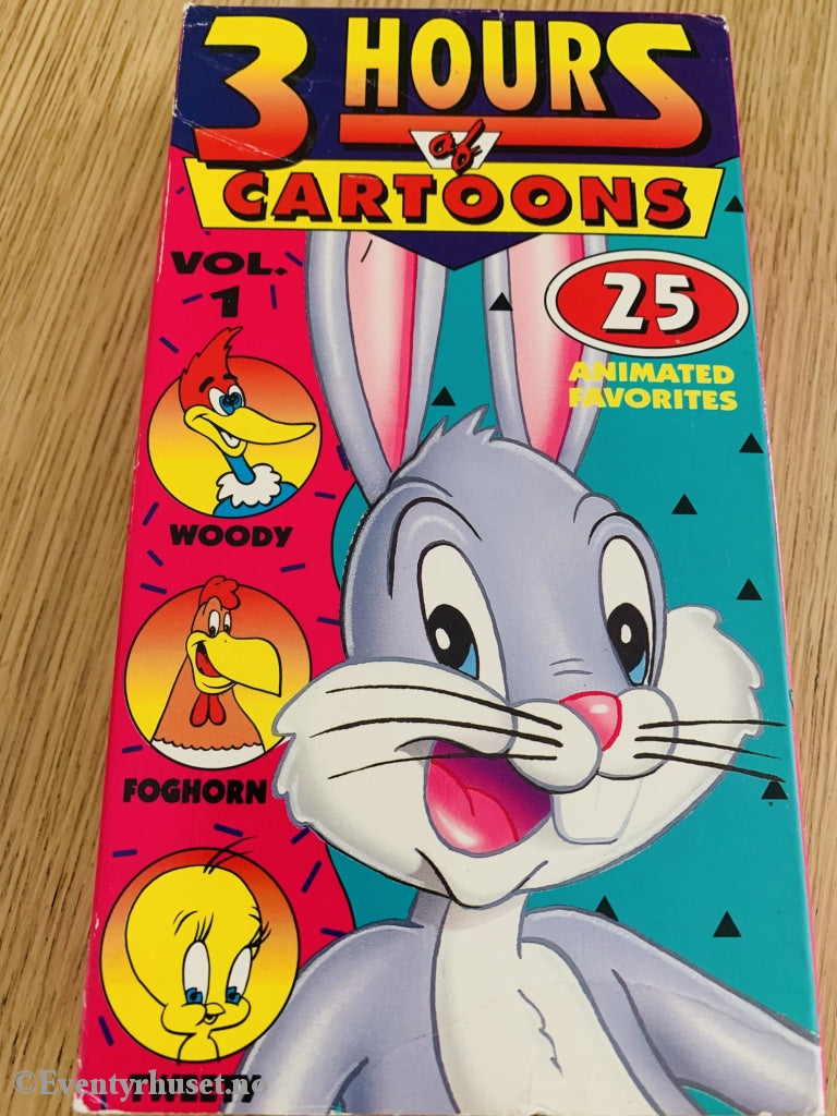 3 Hours Of Cartoons. Vol. 1. Vhs Slipcase.