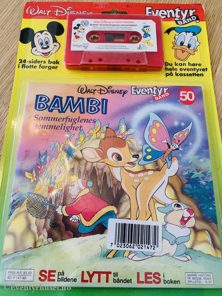 50 Disney Eventyrbånd - Bambi Sommerfuglenes Hemmelighet. Komplett I Uåpnet Eske!