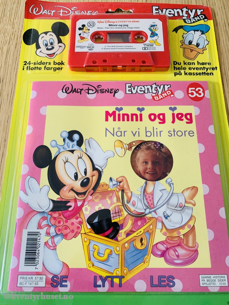 53 Disney Eventyrbånd - Minni Og Jeg Når Vi Blir Store. Ny I Uåpnet Eske!