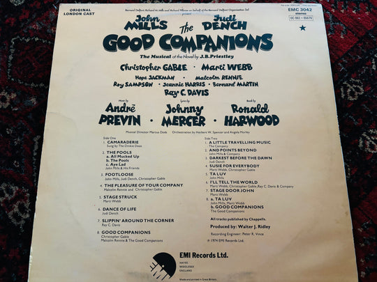 The Good Companions - John Mills & Judi Dench. LP.