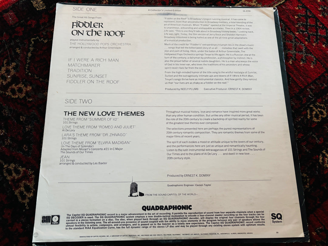 Fiddler on the Roof - The Hollywood Pops Orchestra. LP.