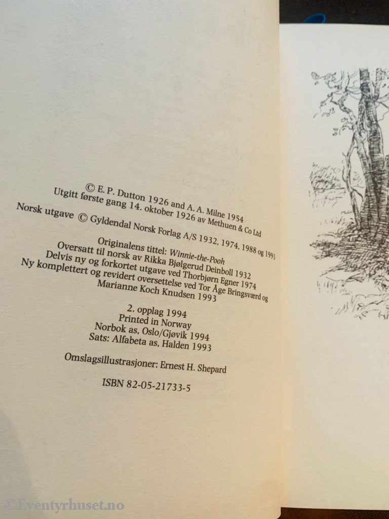 A. Milne. 1926/94. Ole Brumm Og Vennene Hans. Fortelling