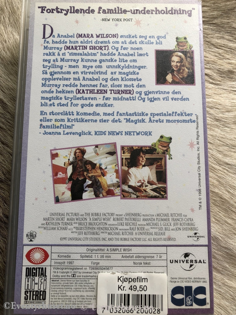 A Simple Wish. 1997. Vhs. Vhs