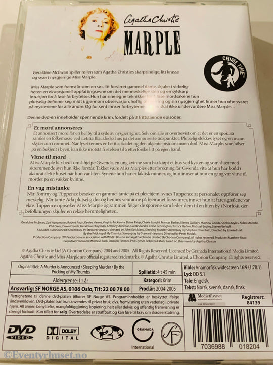 Agatha Christie. Marple Collection 2. Dvd Samleboks.