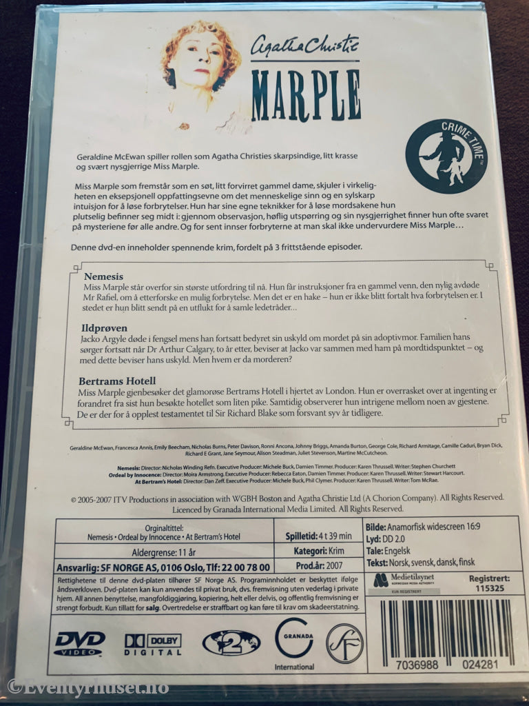 Agatha Christie. Marple Collection 4. Dvd Samleboks. Ny I Plast!