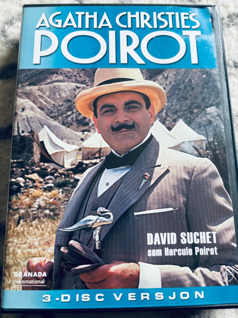 Agatha Christie's Poirot 3-disc versjon (Blå). DVD samleboks.