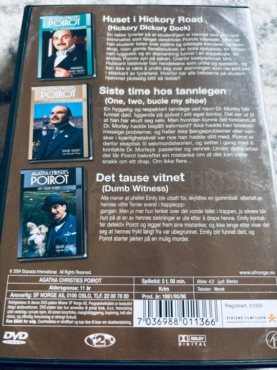 Agatha Christie's Poirot 3-disc versjon (Bronse). DVD samleboks.