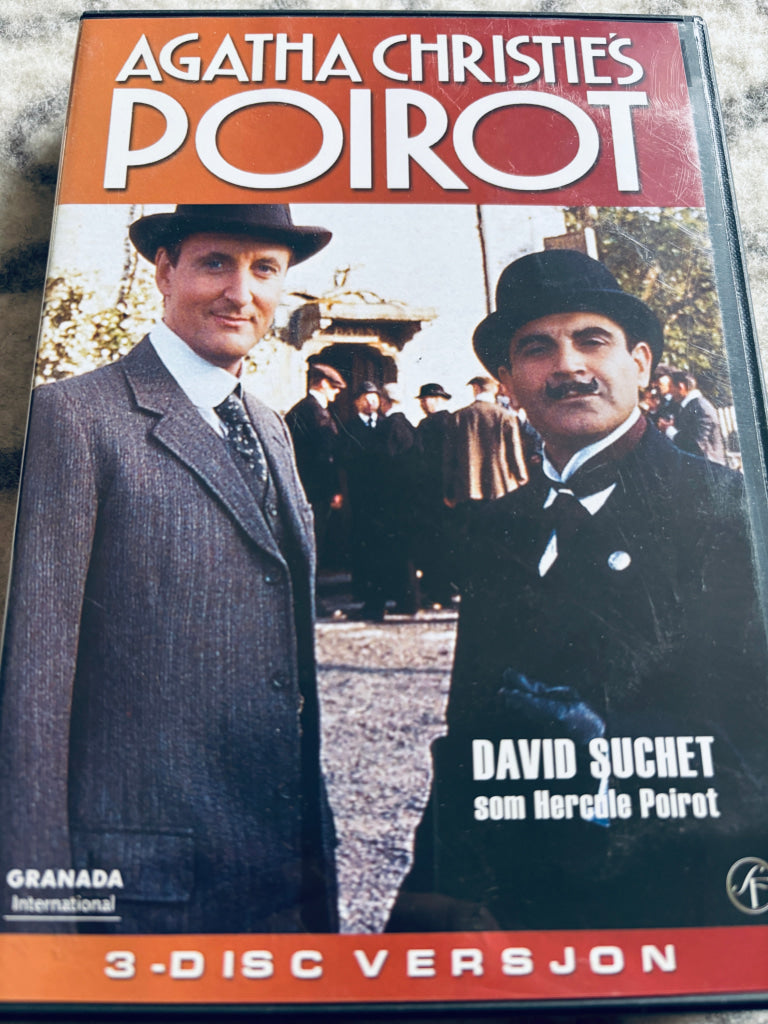 Agatha Christie's Poirot 3-disc versjon (Rød). DVD samleboks.