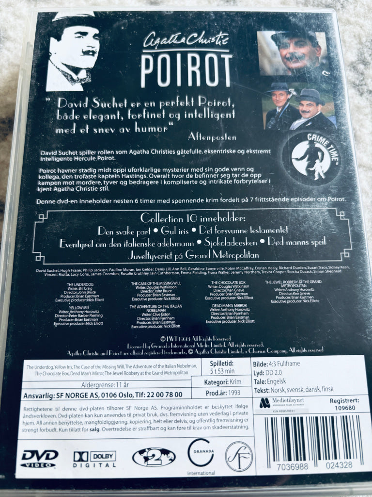 Agatha Christie's Poirot Collection 10. DVD samleboks.