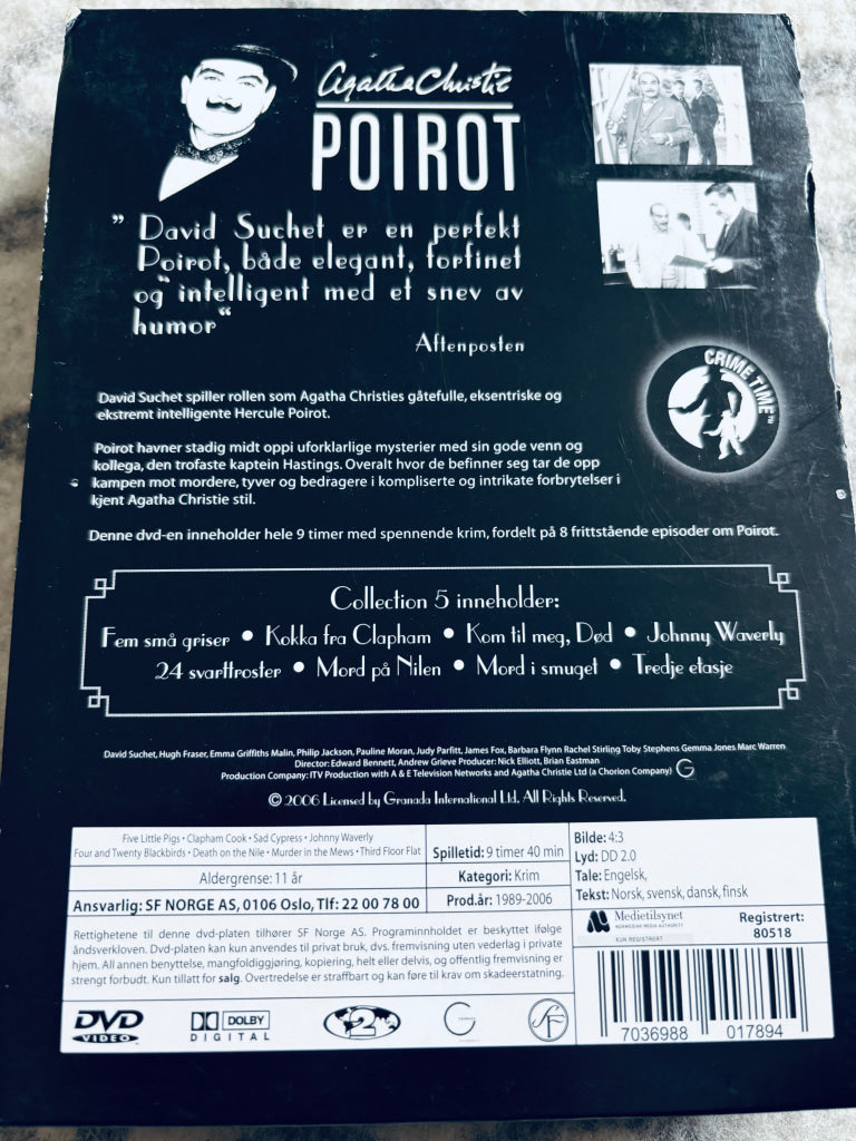 Agatha Christie's Poirot Collection 5. DVD samleboks.