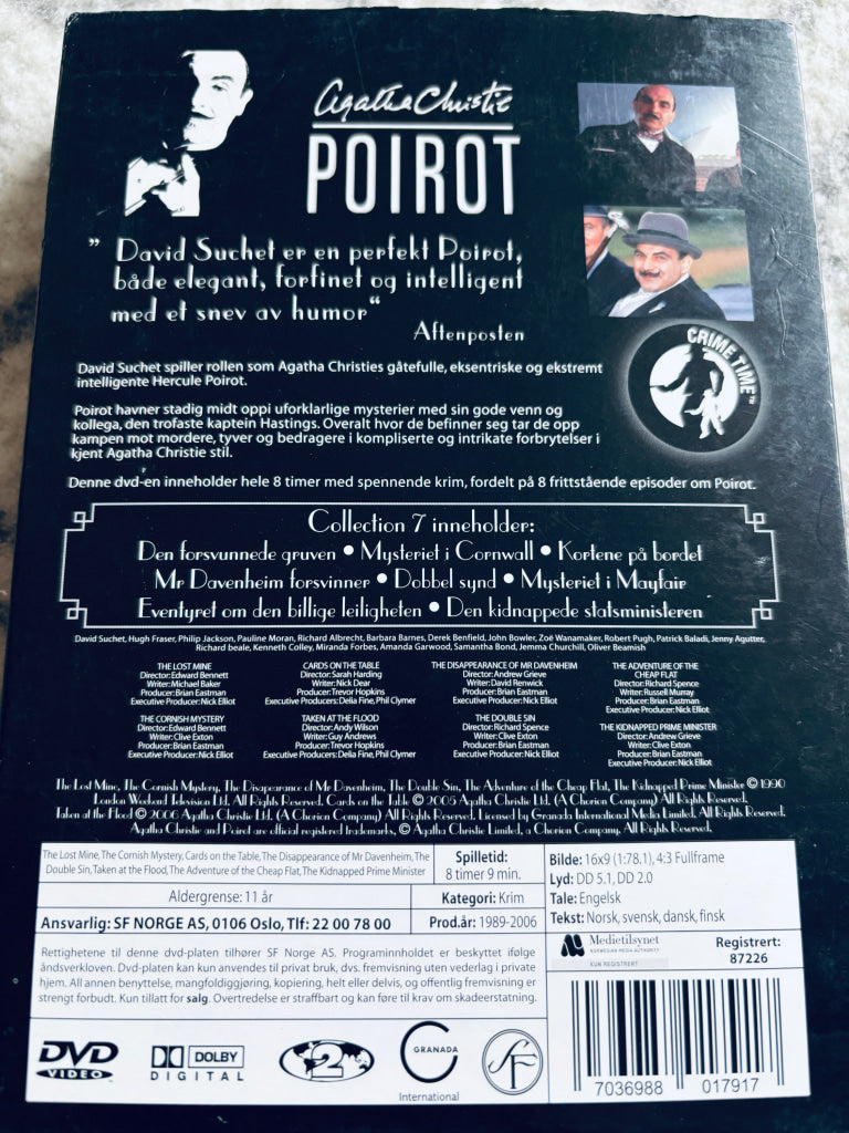 Agatha Christie's Poirot Collection 7. DVD samleboks.