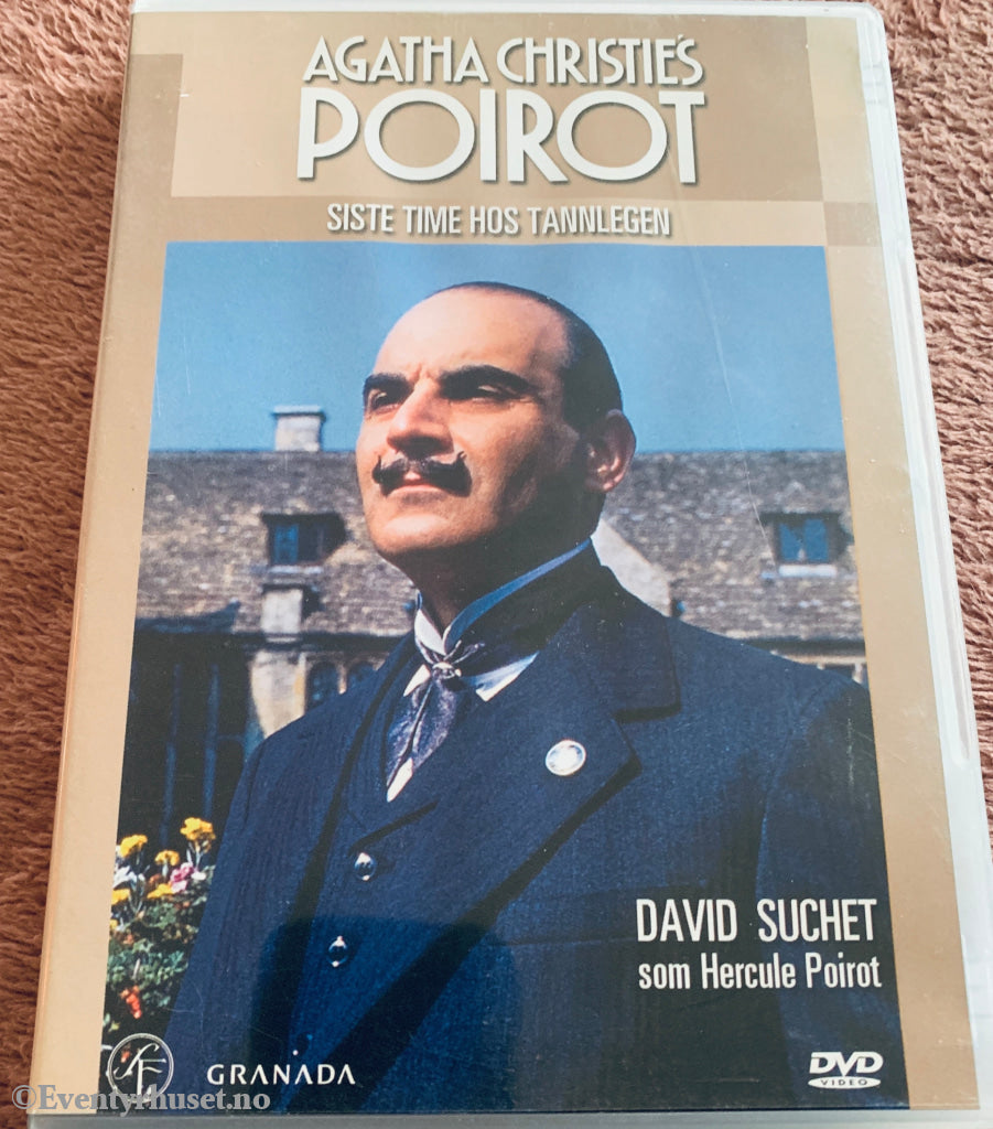 Agatha Christie's Poirot: Siste time hos tannlegen (1996). DVD.