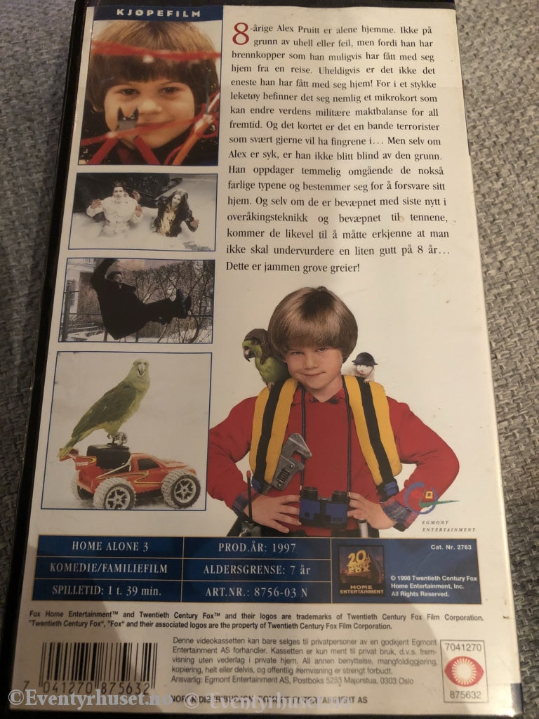 Alene Hjemme 3. 1997. Vhs. Vhs