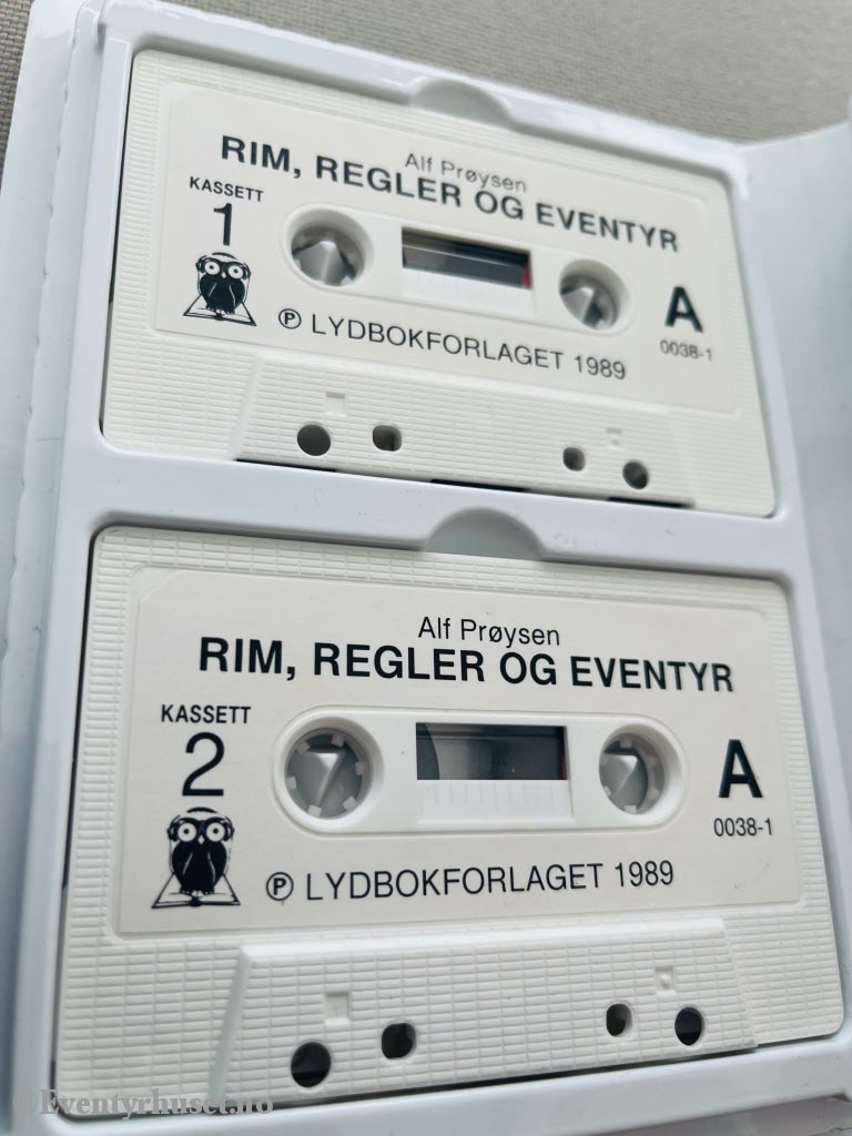 Alf Prøysen. 1989. Rim Regler Og Eventyr. 2 X Kassett. Kassettbok