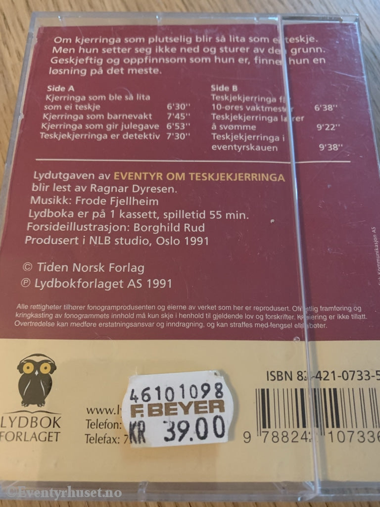 Alf Prøysen. 1991. Eventyr Om Teskjekjerringa. Kassettbok. Kassettbok