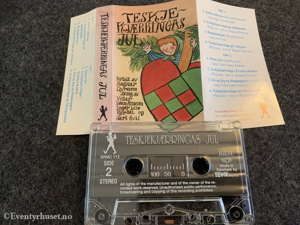 Alf Prøysen. 1994. Teskjekjerringas Jul. Kassett. Kassettbok