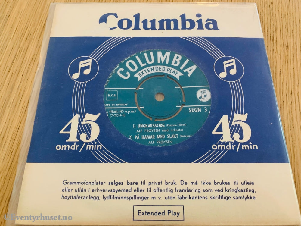 Alf Prøysen. Flere Viser. Ep. Ep