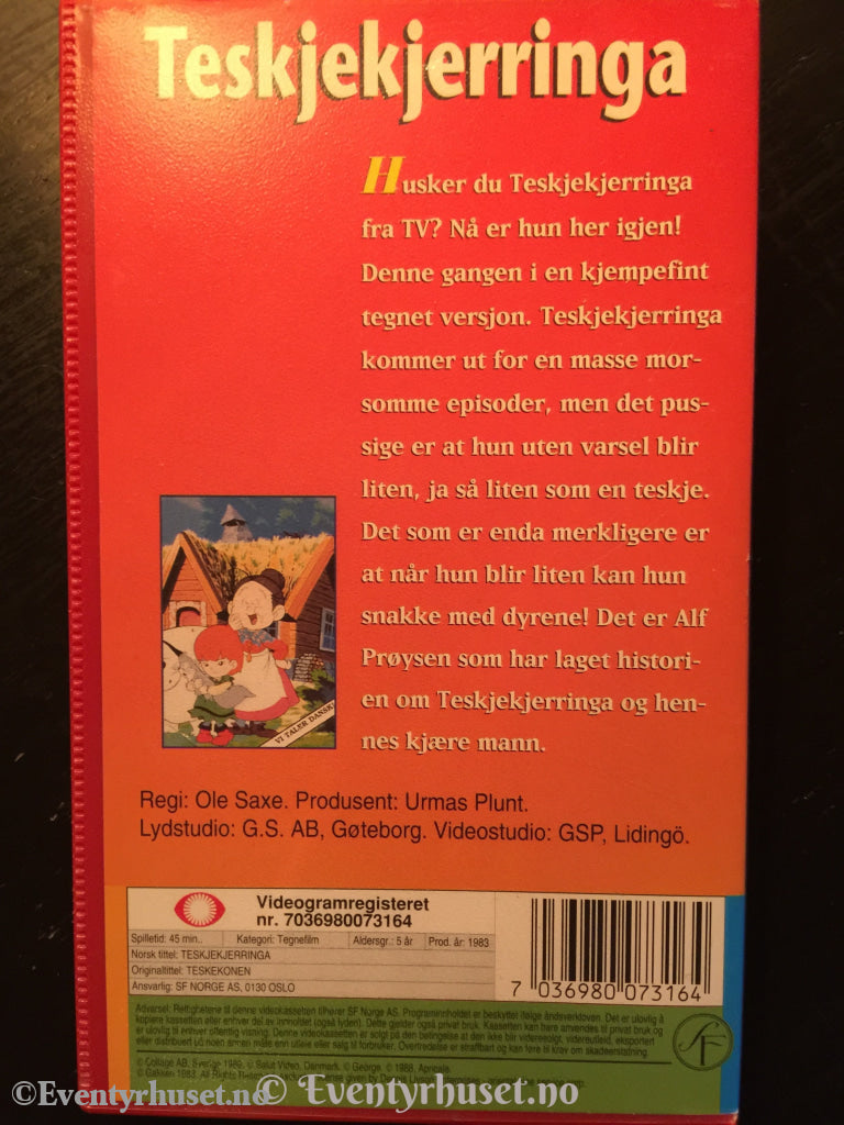 Teskjekjerringa. 1983. Vhs. Vhs