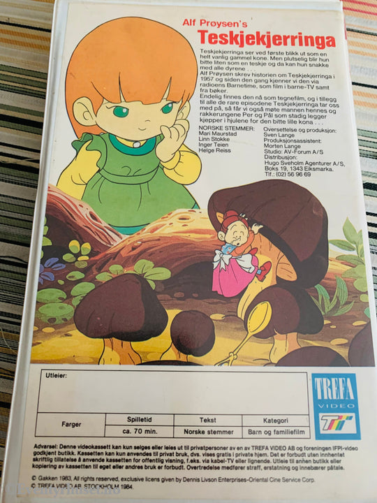 Alf Prøysen’s Teskjekjerringa. 1983. Vhs Big Box. Box