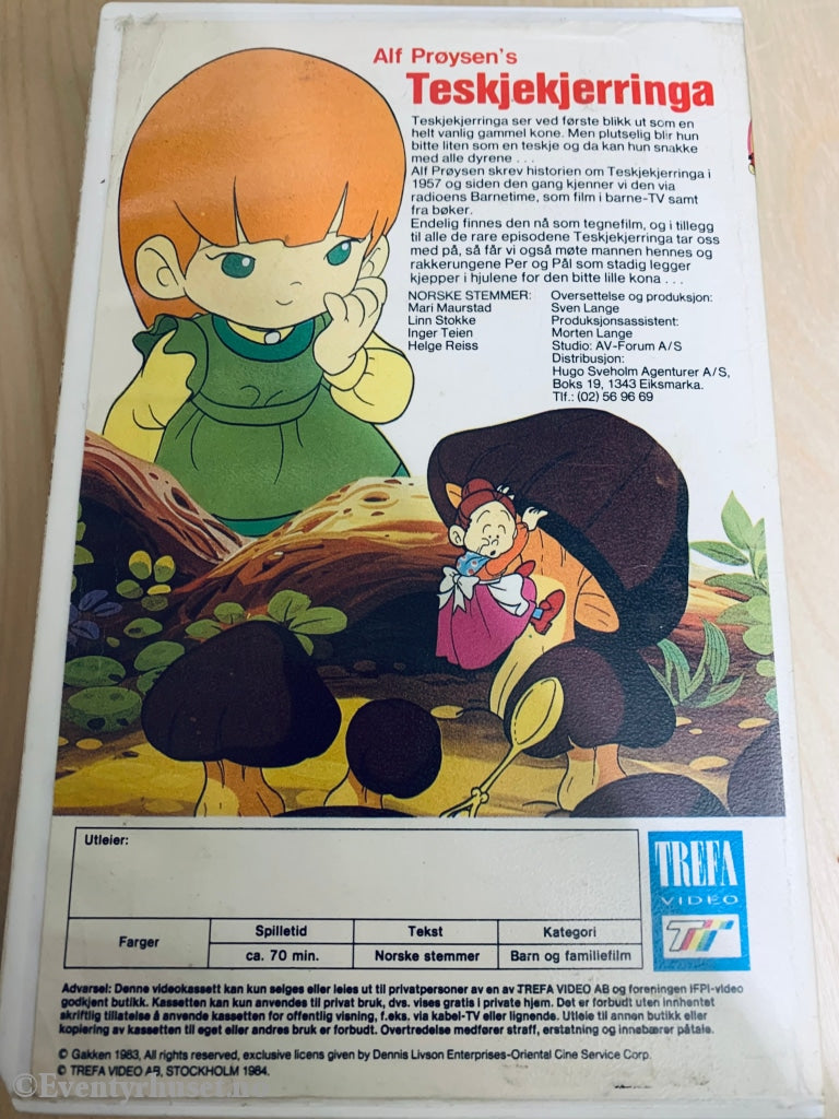 Alf Prøysens Teskjekjerringa. 1983. Vhs Big Box.