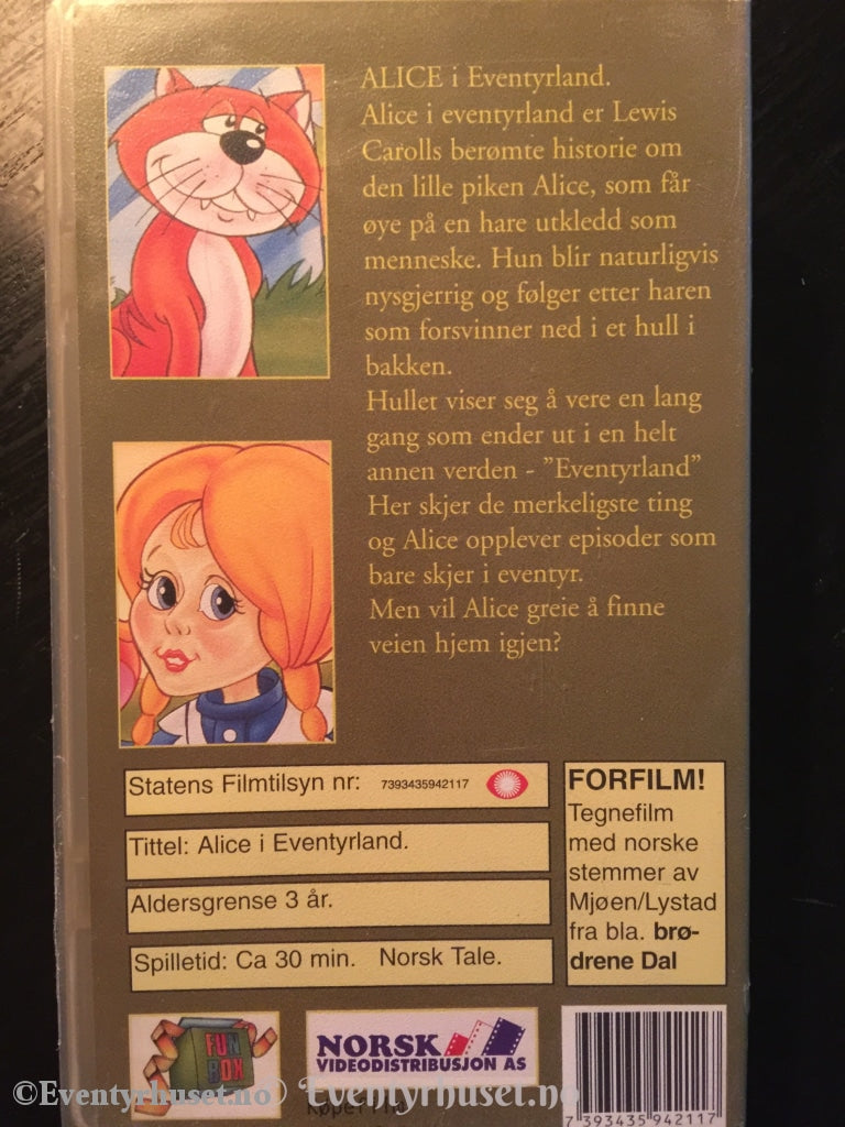 Alice I Eventyrland. Vhs. Vhs
