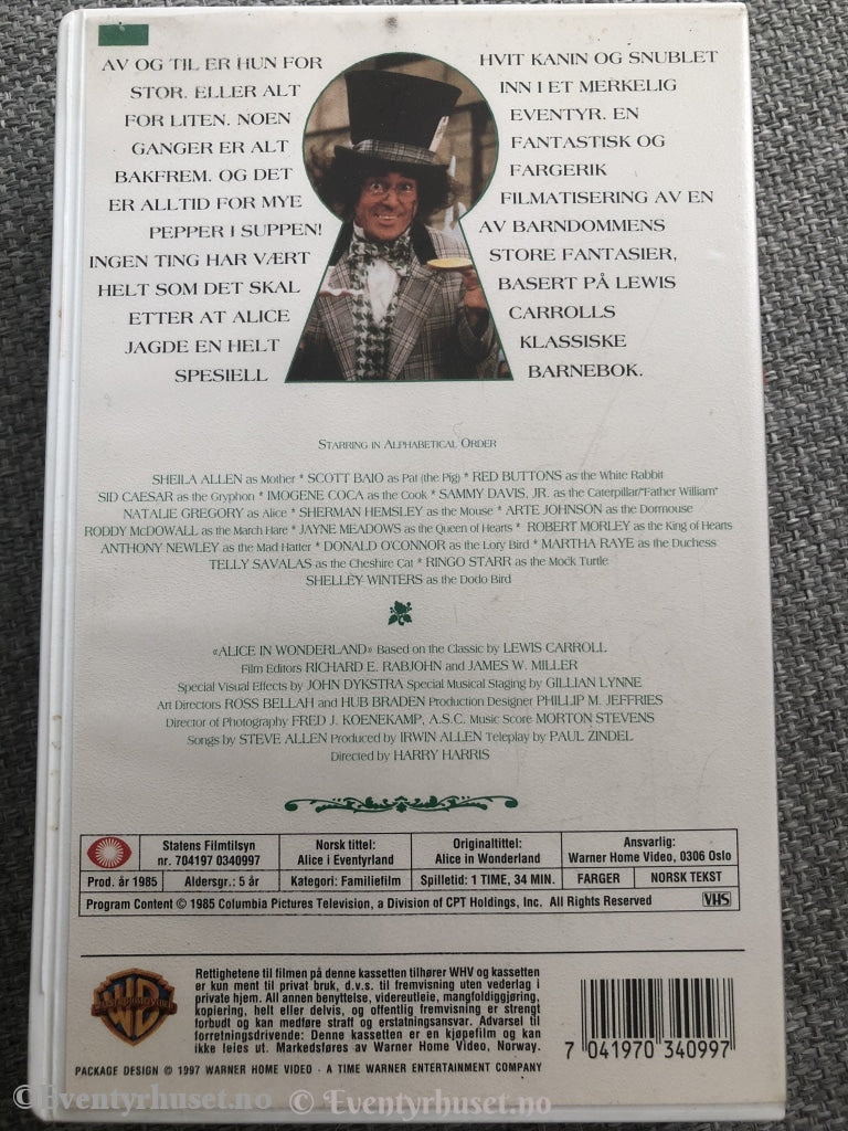 Alice I Eventyrland. Vhs. Vhs