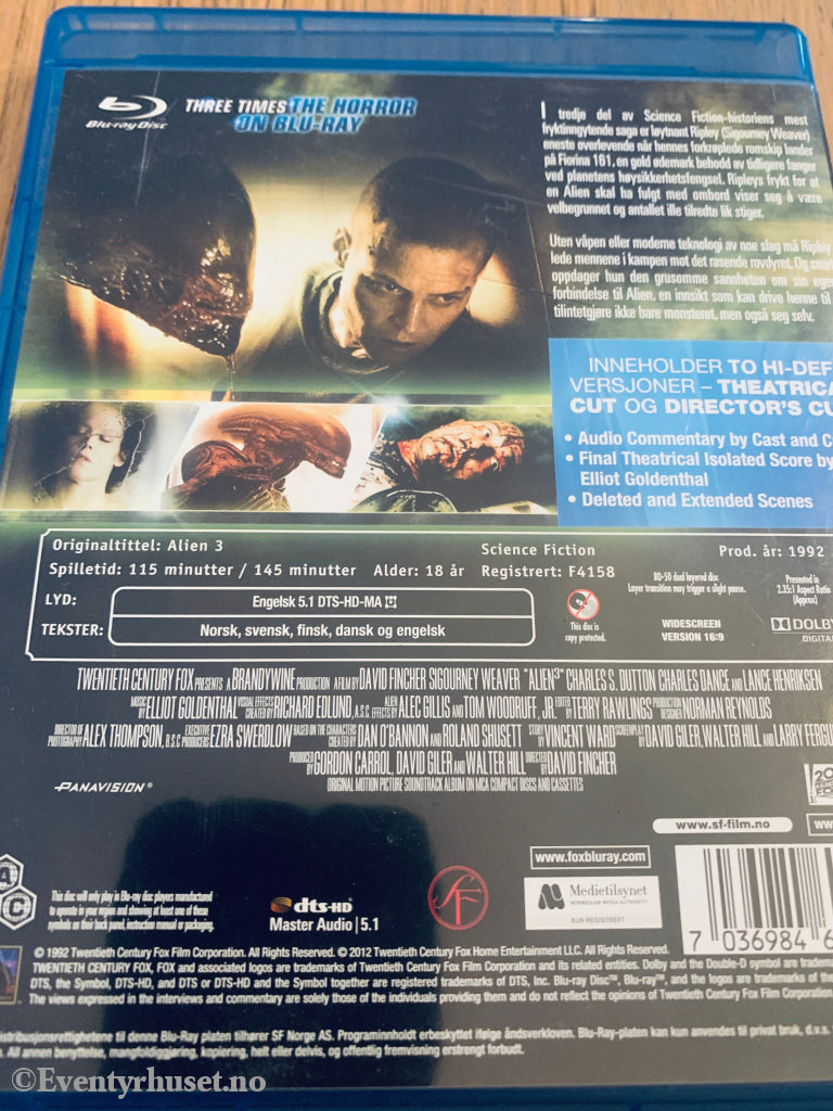 Alien³ (1992). Blu-Ray.