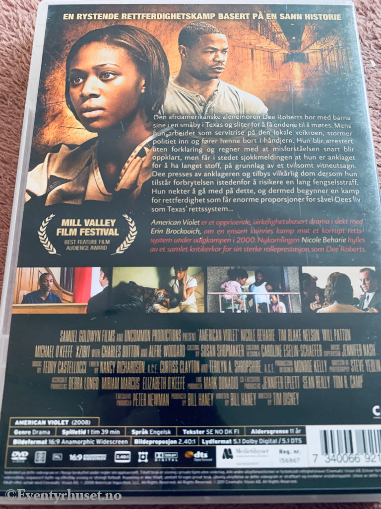 American Violet (2008). DVD.