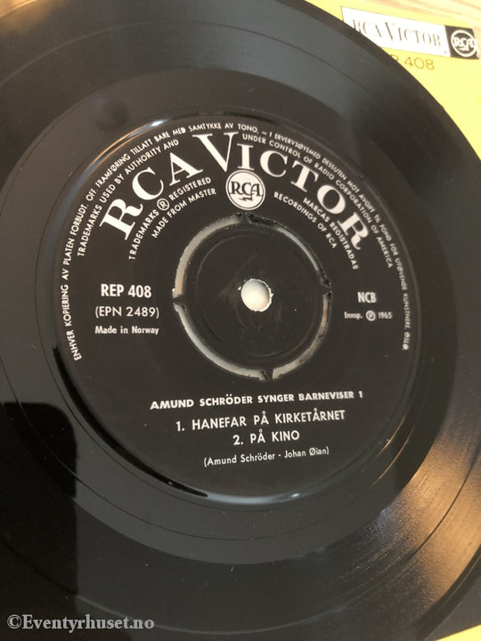 Amund Schröder Synger Barneviser. 1965. Ep-Singel. Ep