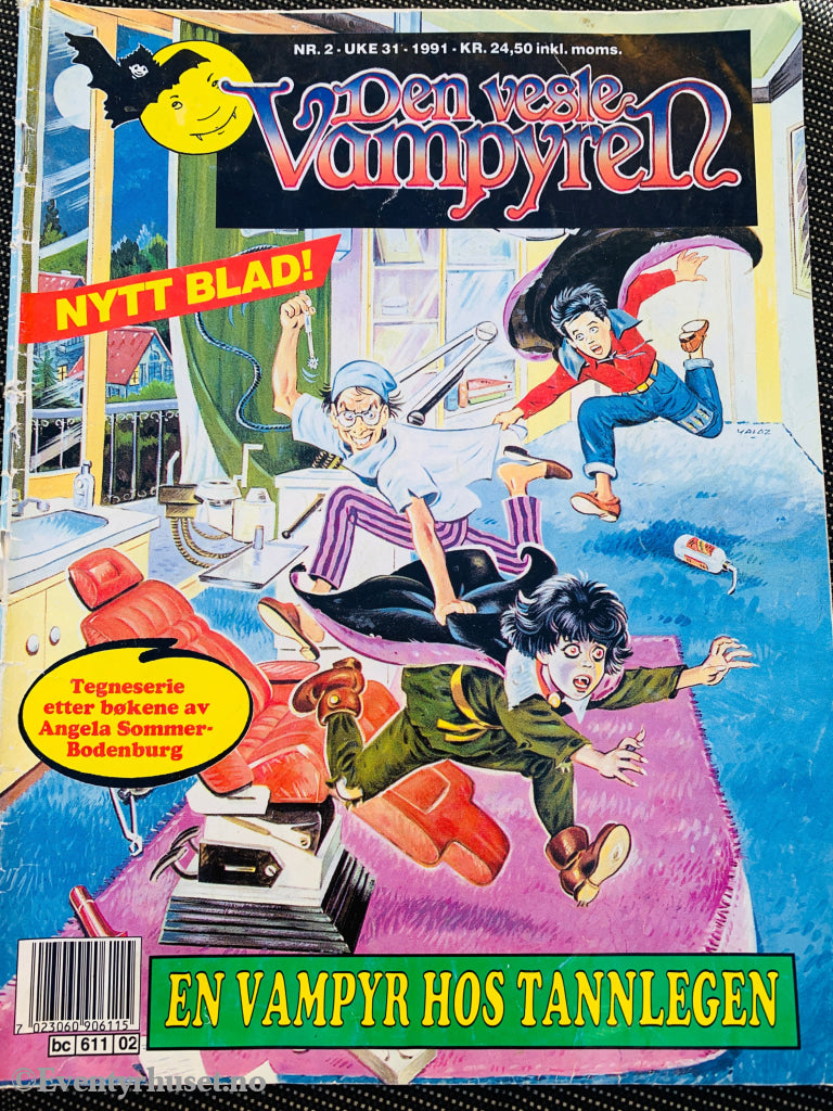 Angela Sommer Bodenburg. Den vesle vampyren. 1991/02. Tegneseriealbum