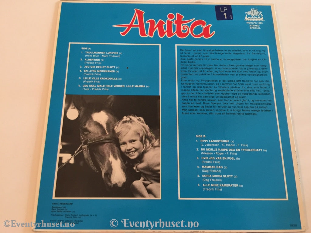 Anita - Trollmannen Lurifiks Og Mange Andre. 1969. Lp. Lp Plate
