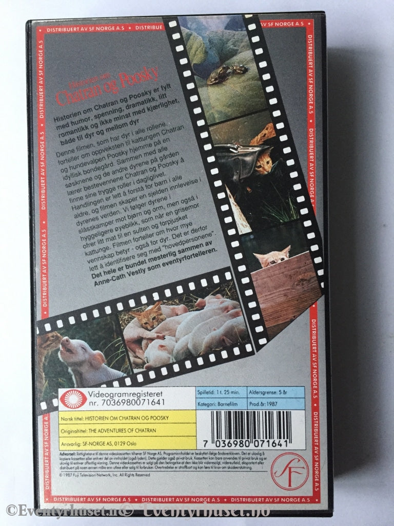 Ann - Cath Vestly. Historien Om Chatran Og Poosky. 1987. Vhs. Vhs