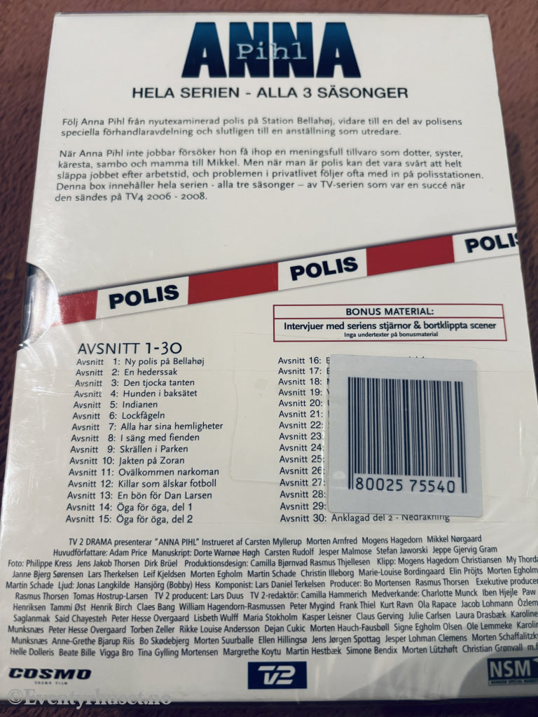 Anna Pihl – Hela Serien. DVD samleboks. Ny i plast!