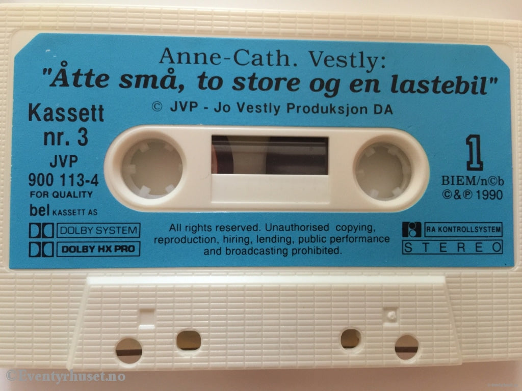 Anne-Cath. Vestly. 1990. Åtte Små To Store Og En Lastebil. Kassett 3. Kassettbok