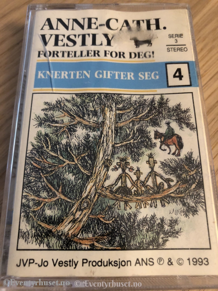 Anne-Cath. Vestly. 1993. Knerten Gifter Seg. Kassett 4. Kassettbok