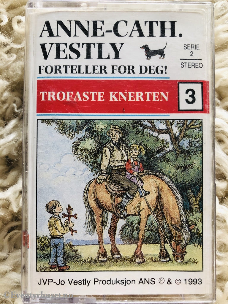 Anne Cath. Vestly. 1993. Trofaste Knerten 3. Kassett. Kassettbok