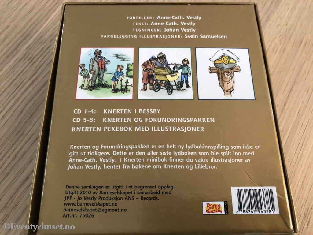 Anne-Cath. Vestly. 2010. Knerten På Nye Eventyr. Lydbok/pekebok 8 Cd. Lydbok