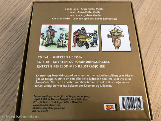 Anne-Cath. Vestly. 2010. Knerten På Nye Eventyr. Lydbok/pekebok 8 Cd. Lydbok