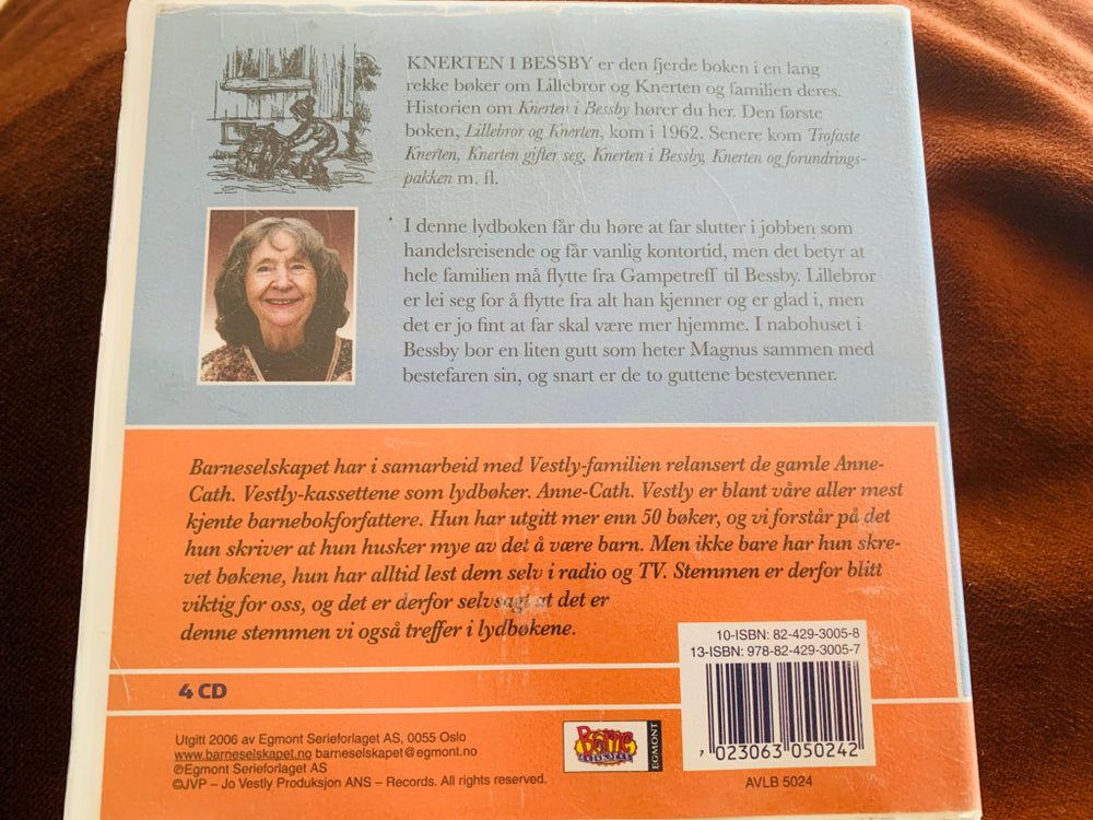 Anne-Cath. Vestly – Knerten i Bessby. Lydbok på CD.