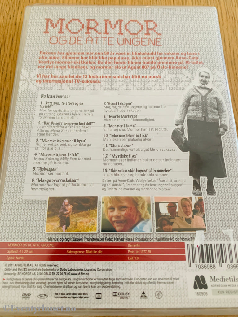 Anne-Cath. Vestly – Mormor og de åtte ungene (2008). DVD. Ny i plast!