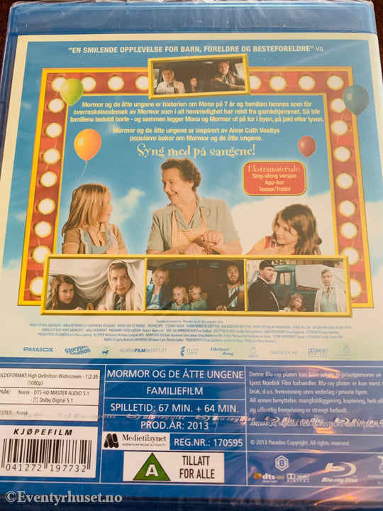 Anne-Cath. Vestly. Mormor og de åtte ungene. Blu-ray. Ny i plast! Blu-ray Disc