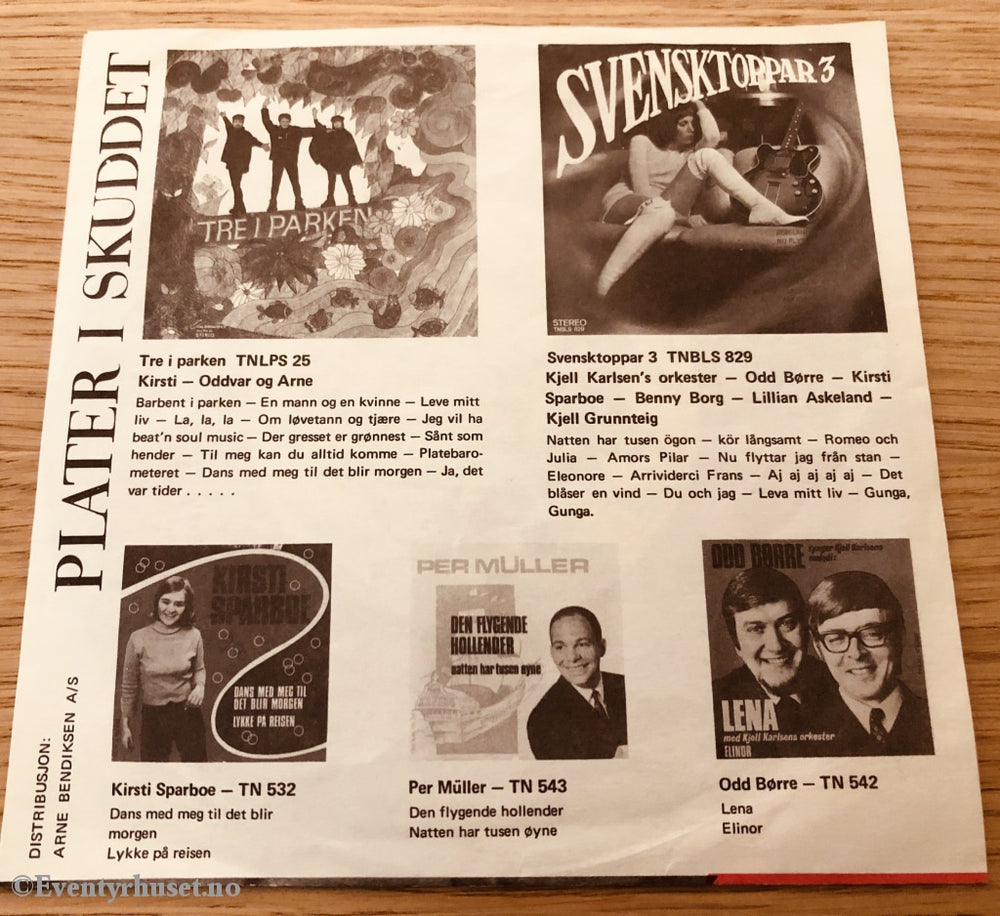 Anne-Mette Pålsrud. 1969. Här Kommer Pippi Långstrump / Boom Bang-A-Bang. Ep-Singel. Ep