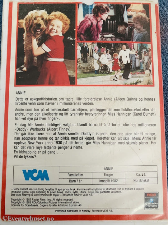 Annie. 1982. Beta (Kommer I Original Vcm Klikkboks).