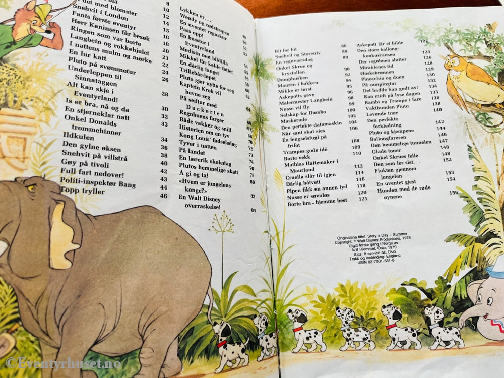 Året Rundt Fortellinger Fra Walt Disneys Eventyrverden. Sommer. 1979. Eventyrbok