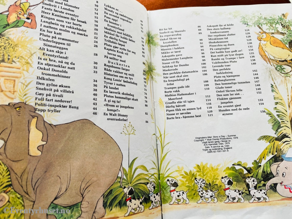 Året Rundt Fortellinger Fra Walt Disneys Eventyrverden. Sommer. 1979. Eventyrbok