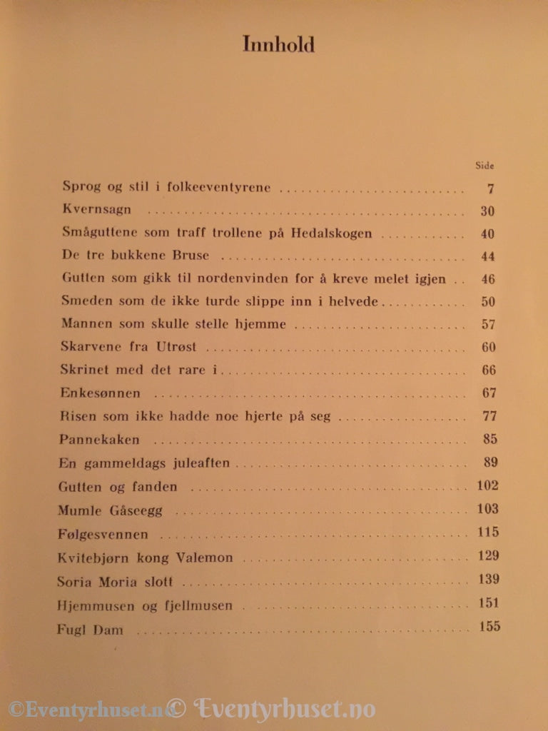 Asbjørnsen Og Moe. 0 Ukjent År. Norske Folke- Huldreeventyr. Eventyrbok