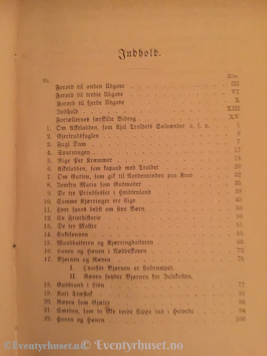 Asbjørnsen Og Moe. 1868. Norske Folkeeventyr. Eventyrbok
